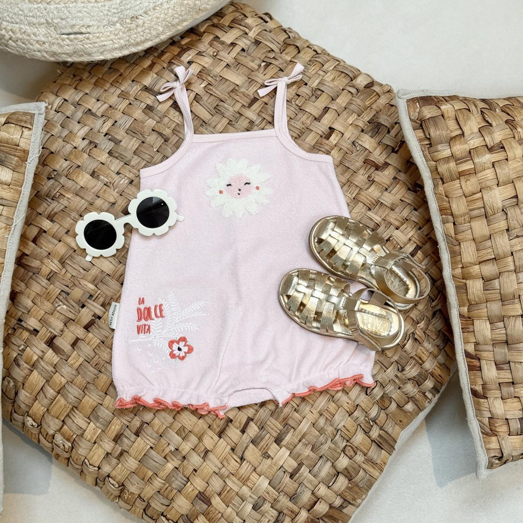 Voir la diapositive 6 : Petit Béguin Barboteuse bébé en éponge saona