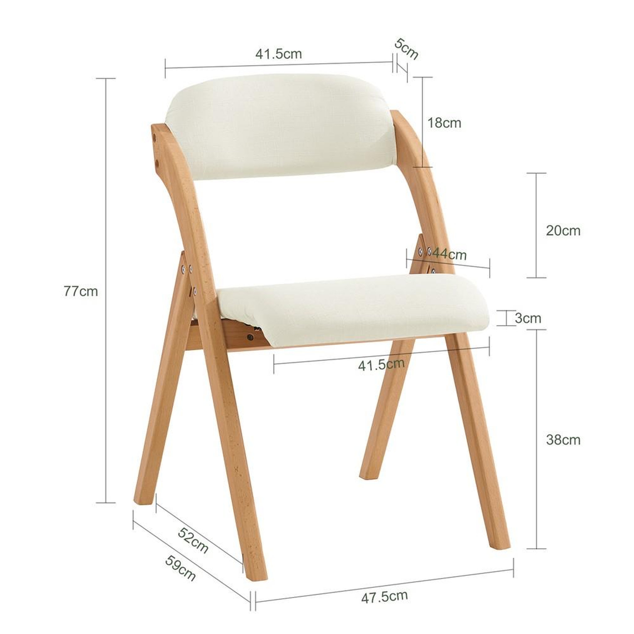 Voir la diapositive 3 : SOBUY SoBuy - Chaise Pliante ergonomique rembourrée - Nordique - FST92