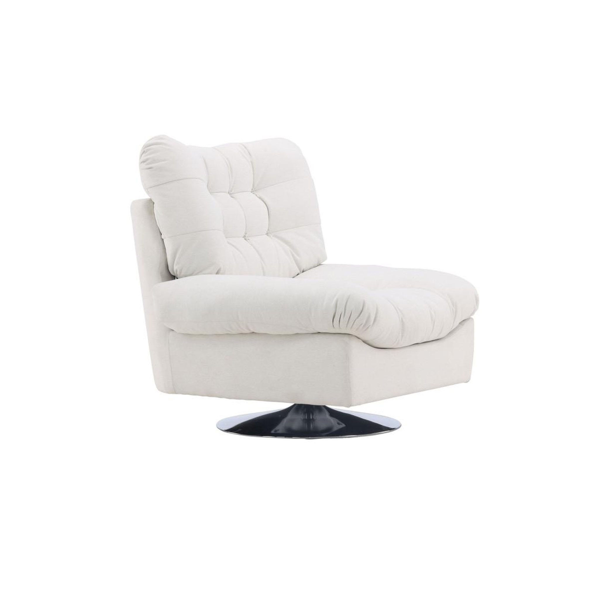 Voir la diapositive 3 : Paris Prix Fauteuil design  florens  108cm blanc cassé