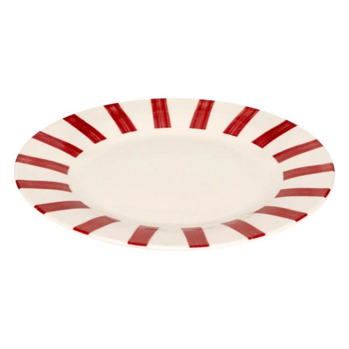 SECRET DE GOURMET Lot de 6 Assiettes Plates  Cheri  26cm Rouge