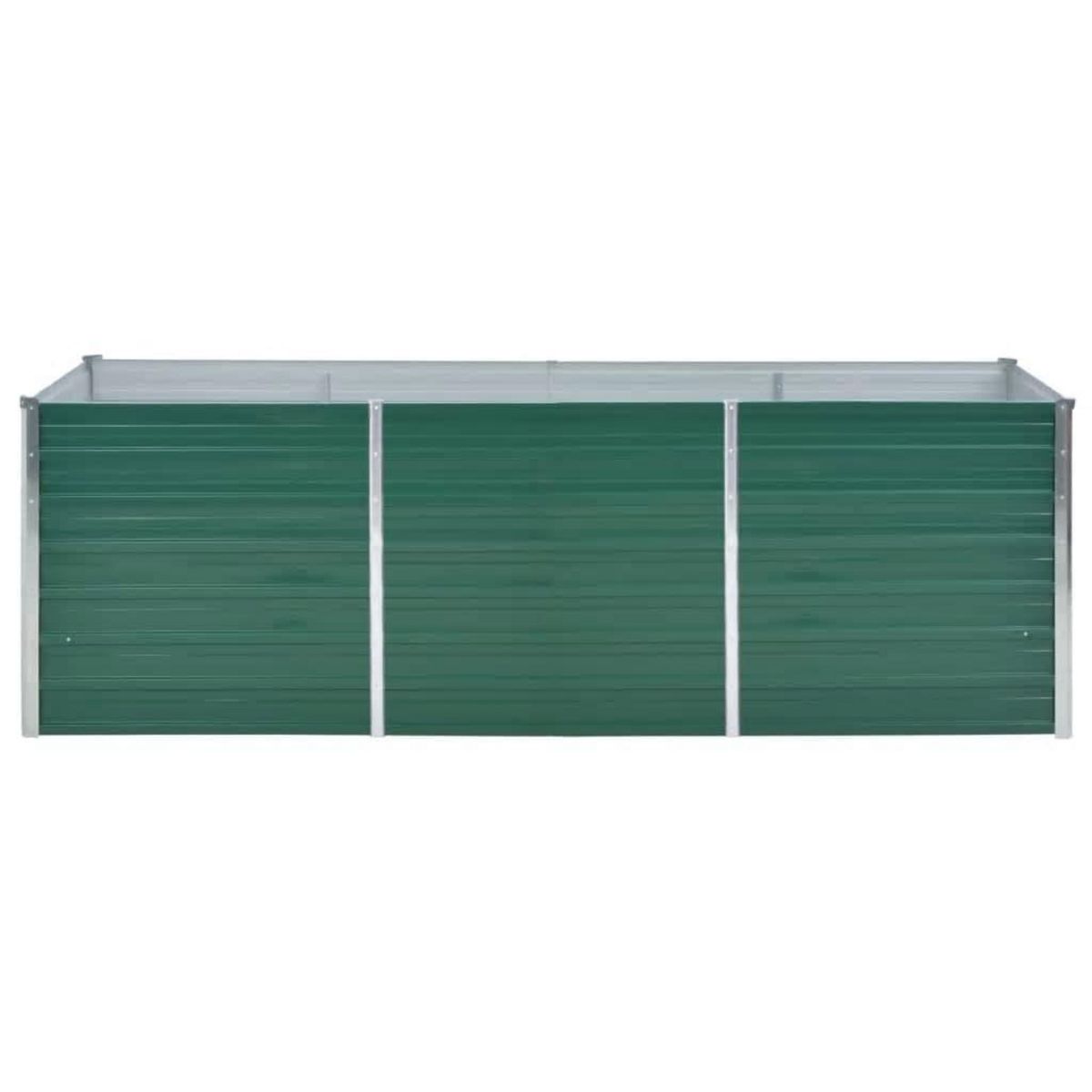VIDAXL Lit sureleve de jardin Acier galvanise 240x80x77 cm Vert
