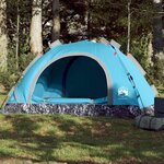 VIDAXL Tente de camping 3 personnes bleu liberation rapide