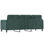 Voir la diapositive 5 : VIDAXL Canape a 3 places Vert fonce 180 cm Velours