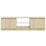 Voir la diapositive 5 : VIDAXL Meuble TV avec lumieres LED chene sonoma 140x40x35,5 cm