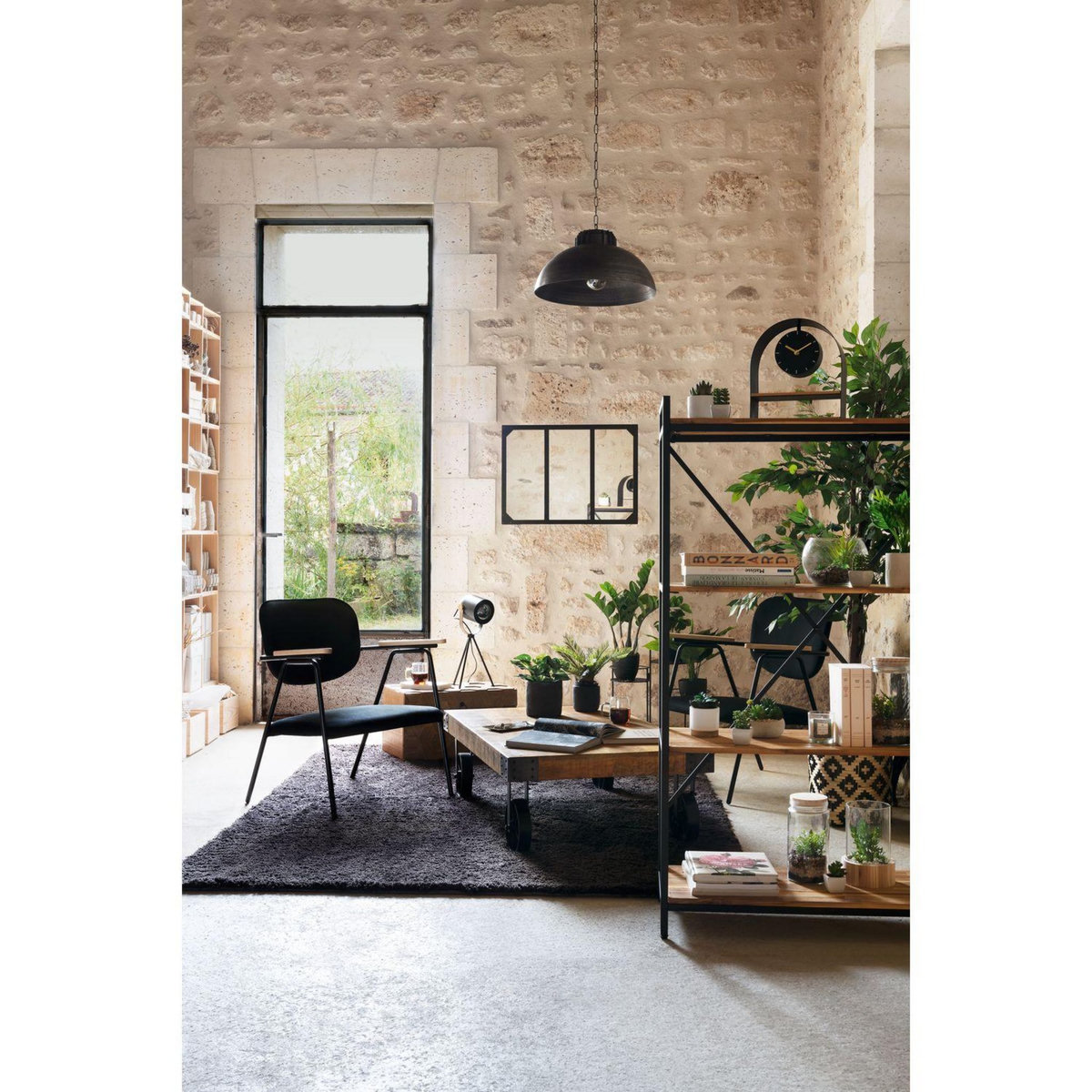 ATMOSPHERA Lampe trépied en métal - Noir