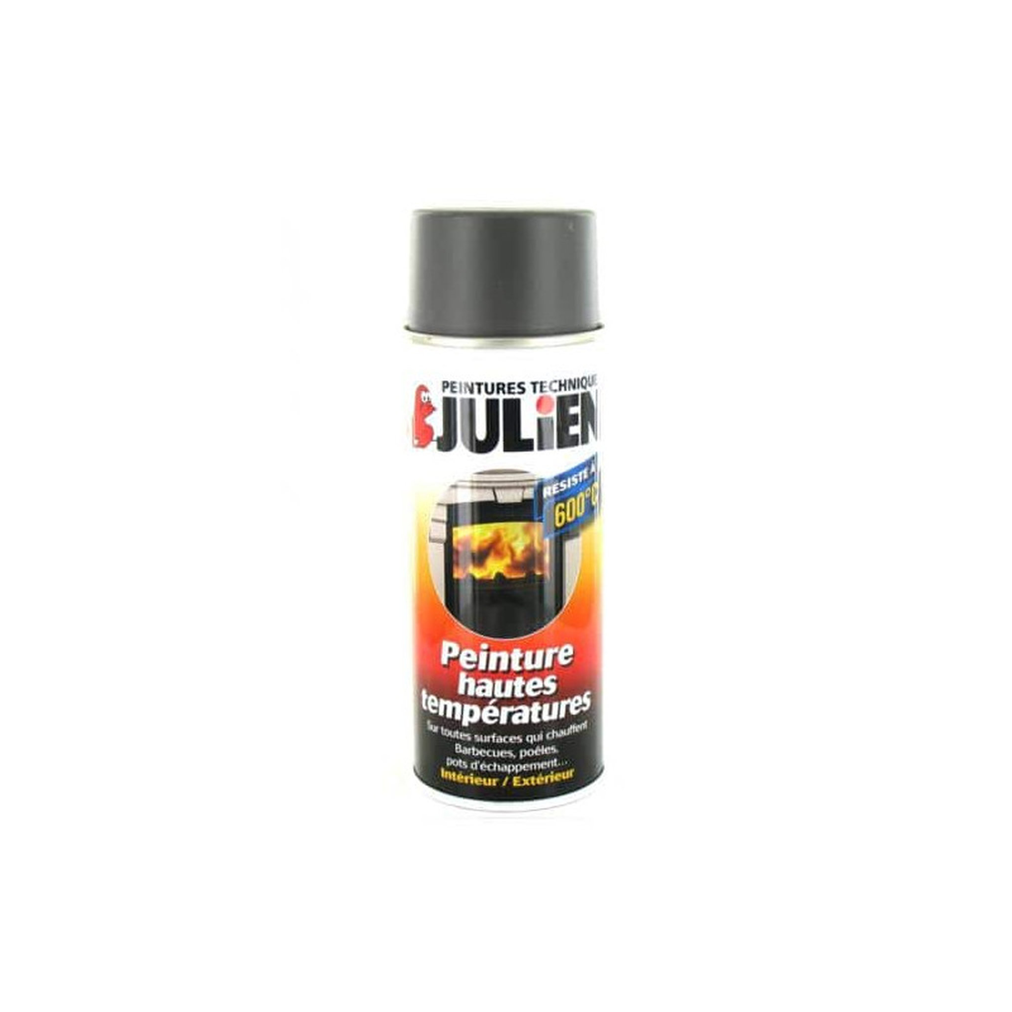 Voir la diapositive 1 : Julien Peinture aérosol Julien hautes températures gris fonte 400ml