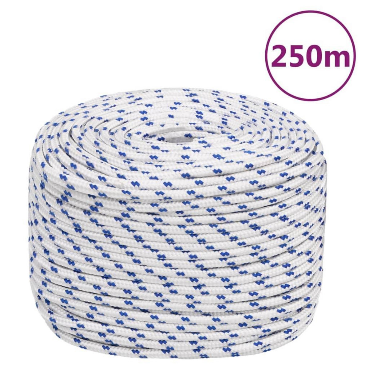 VIDAXL Corde de bateau Blanc 6 mm 250 m Polypropylene