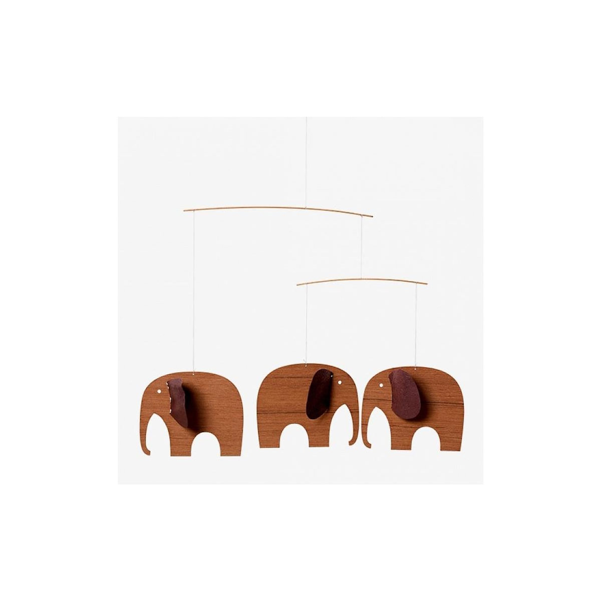 Flensted 3 Bebes elephants en bois