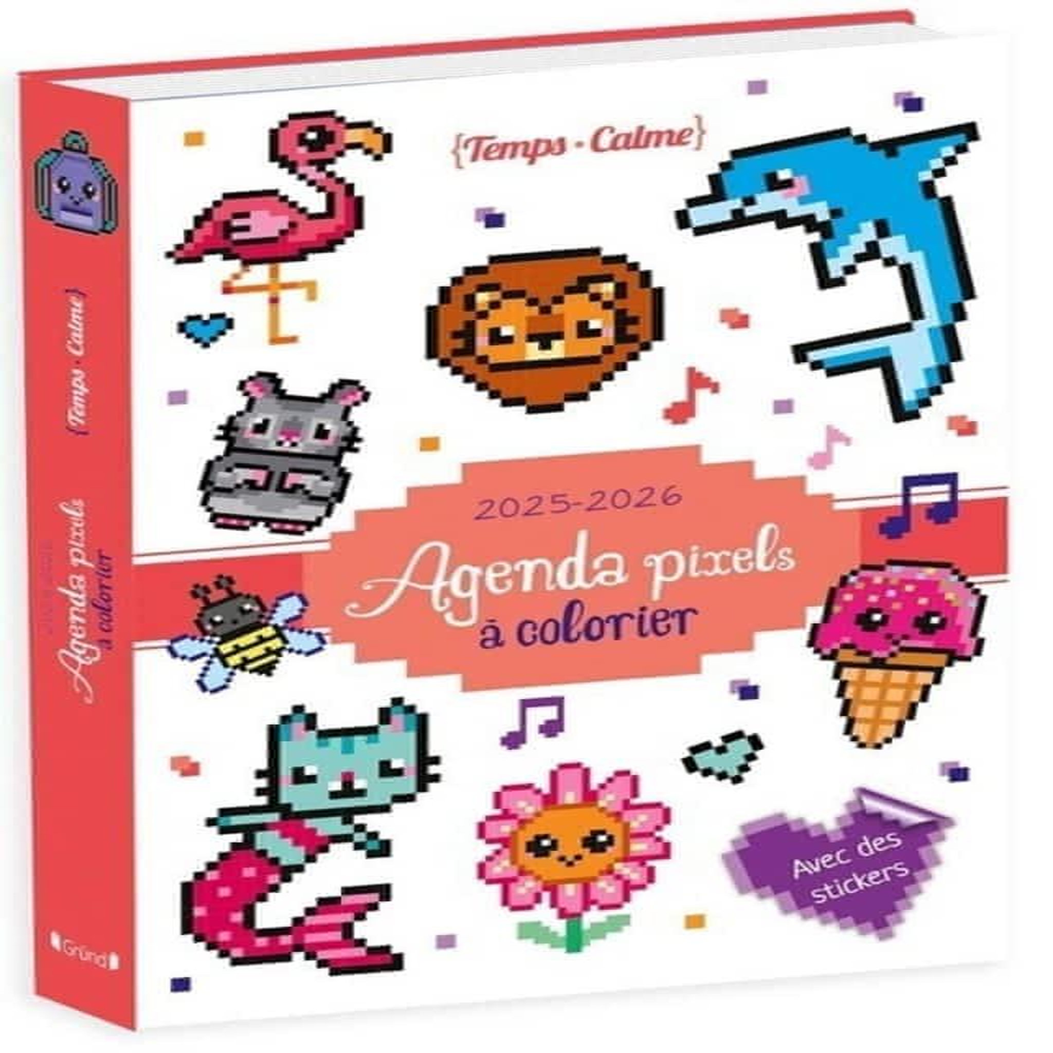 AGENDA PIXELS A COLORIER. EDITION 2025-2026, Varone Eugénie