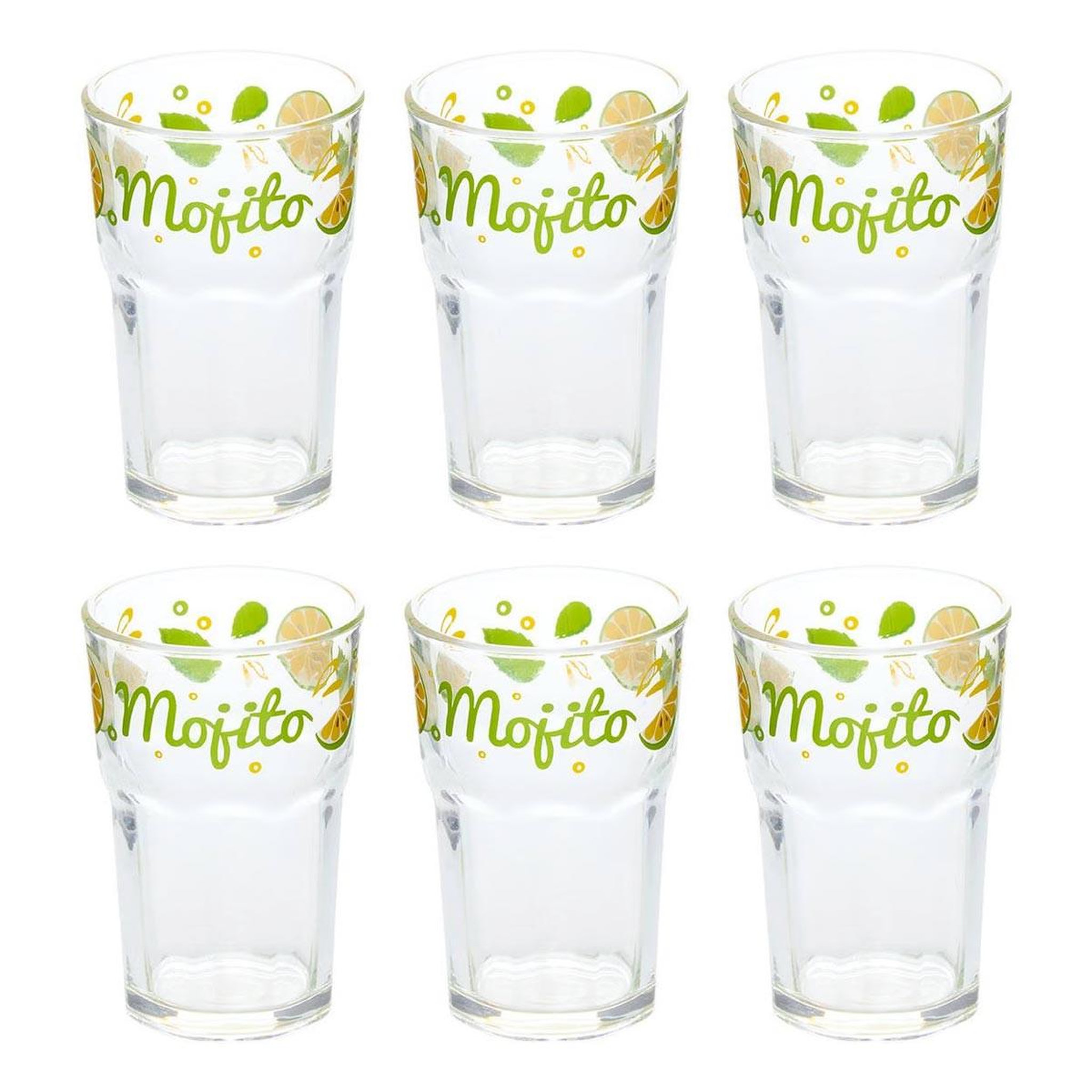 SECRET DE GOURMET Lot de 6 gobelets à mojito  stella  30cl transparent