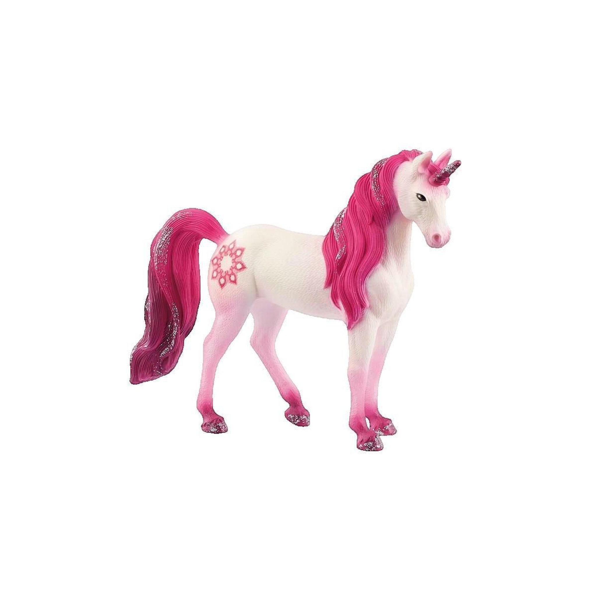 Voir la diapositive 2 : Schleich Figurine Licorne jument Mandala - Tatouage rose - Schleich 70717 Bayala