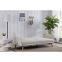 Voir la diapositive 4 : CONCEPT USINE Canapé scandinave convertible 3 places en tissu gris clair ESTER