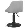 Voir la diapositive 5 : VIDAXL Chaises pivotantes a manger lot de 6 gris clair velours
