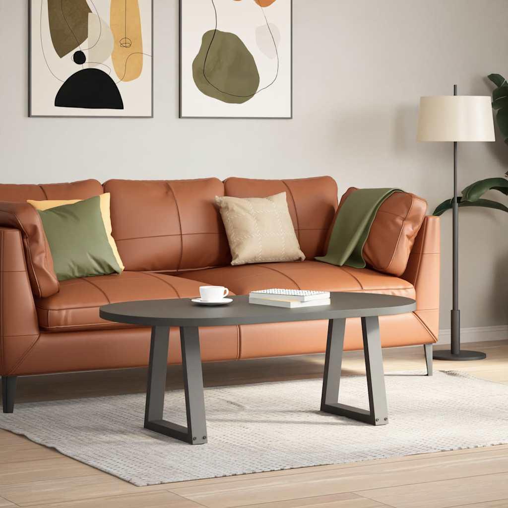 Voir la diapositive 2 : VIDAXL Pieds de table a manger en forme de V 2 pcs anthracite acier