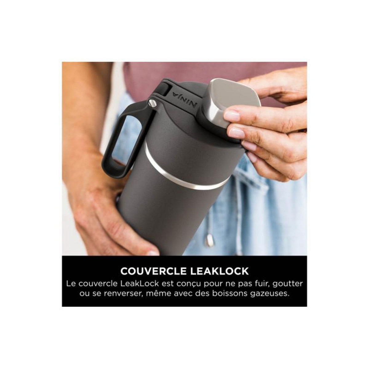 NINJA Bouteille isotherme Thirsti 530ml Travel Bottle Black