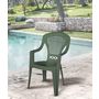 Voir la diapositive 2 : ARETA Lot de 8 fauteuils de jardin - Kaki - STRESA