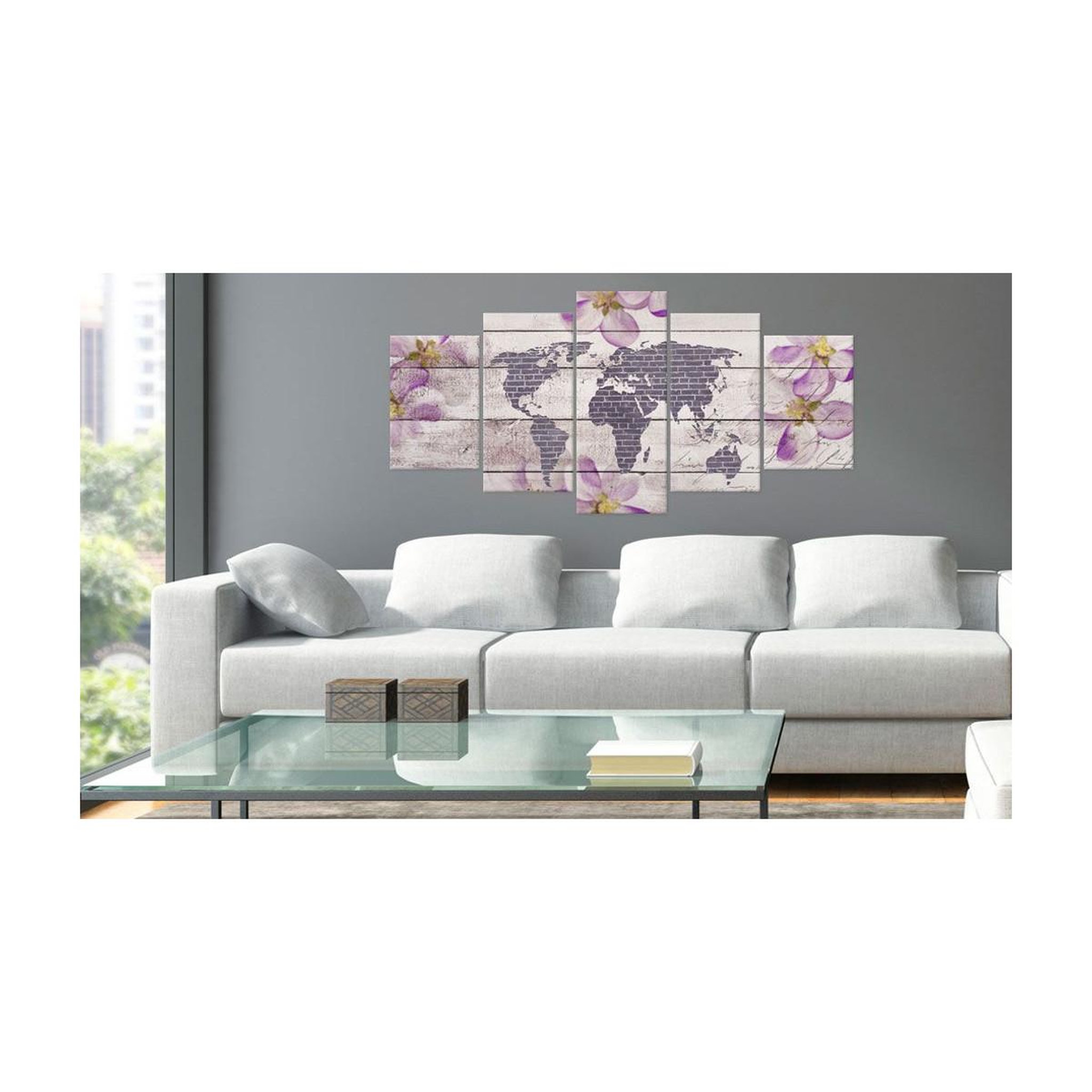 Voir la diapositive 2 : Paris Prix Tableau imprimé  romantic world map