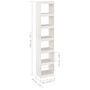 Voir la diapositive 6 : VIDAXL Bibliotheque/Separateur de piece Blanc 40x30x199 cm Pin massif