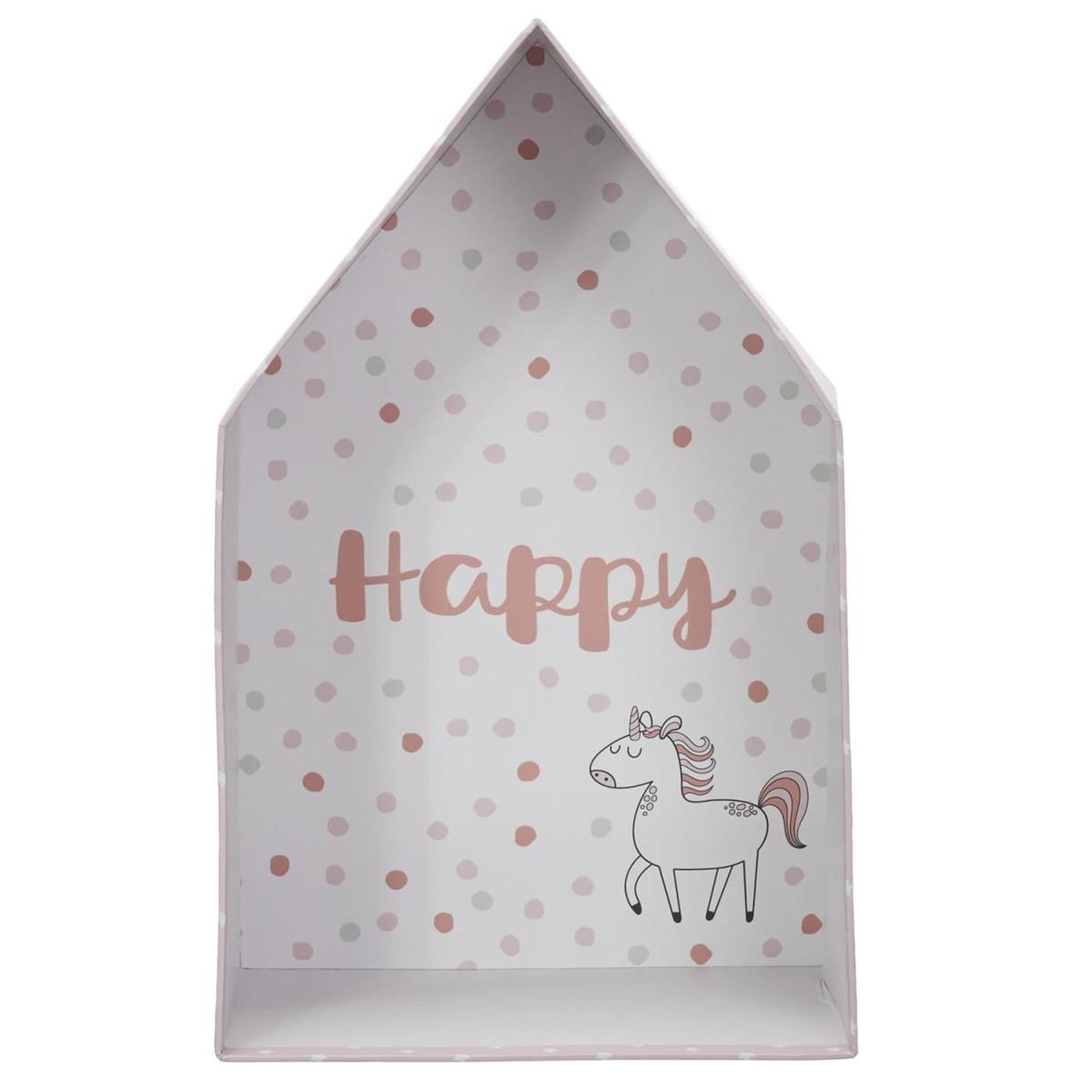 Voir la diapositive 6 : HOME DECO KIDS Lot de 3 boîtes gigognes  maison fille  32cm rose
