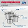 Voir la diapositive 3 : ELO Set de 3 faitouts 12 cm 16 cm et 20 cm avec couvercles en verre Elo Citrin
