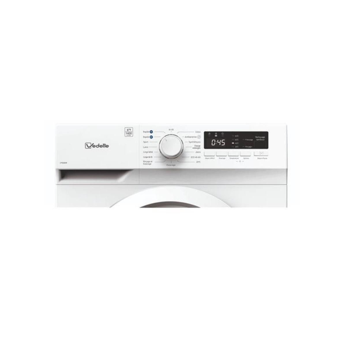 Vedette Lave-linge hublot 8kg 1400 tours/min - LFVQ383W