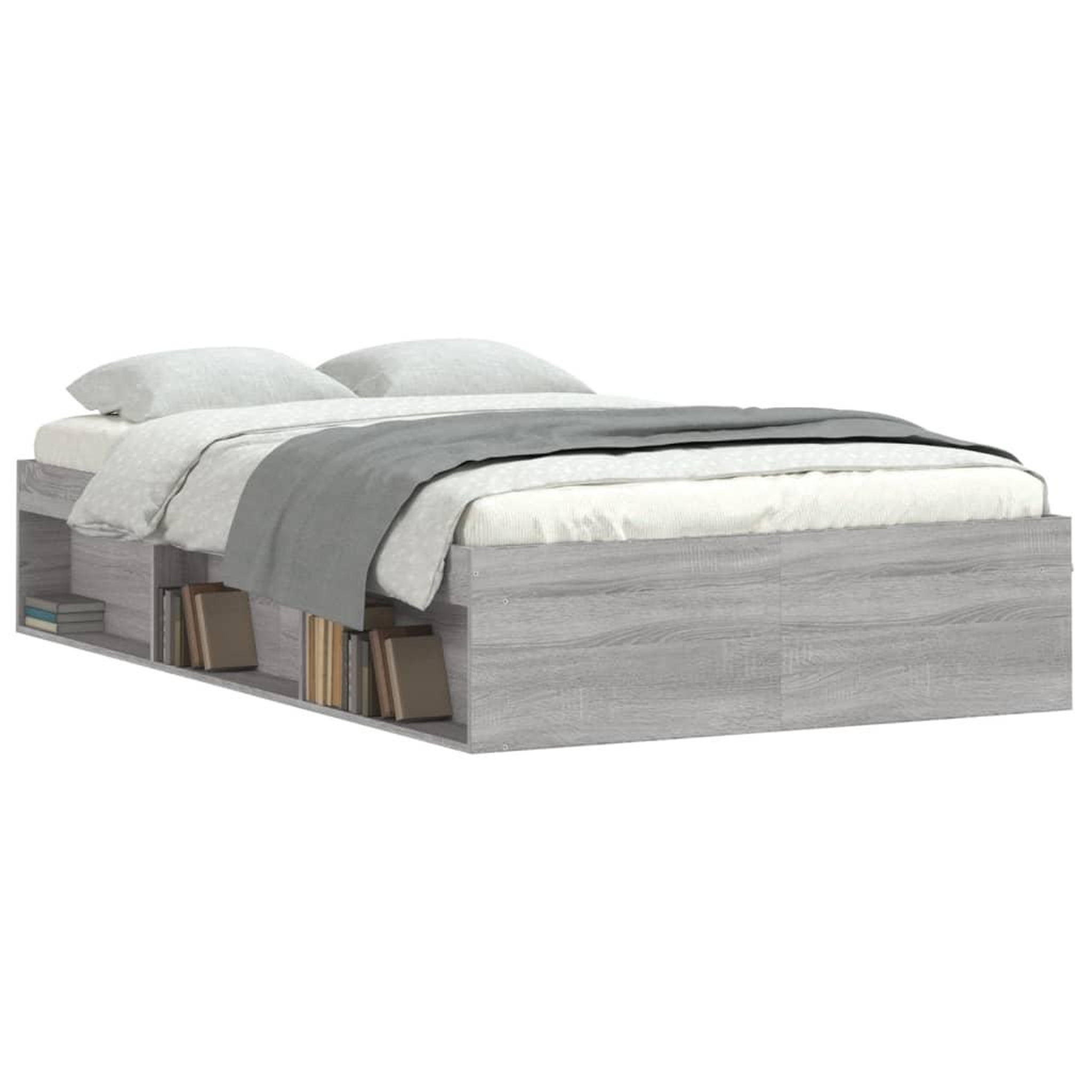 Voir la diapositive 3 : VIDAXL Cadre de lit sans matelas sonoma gris 120x200 cm