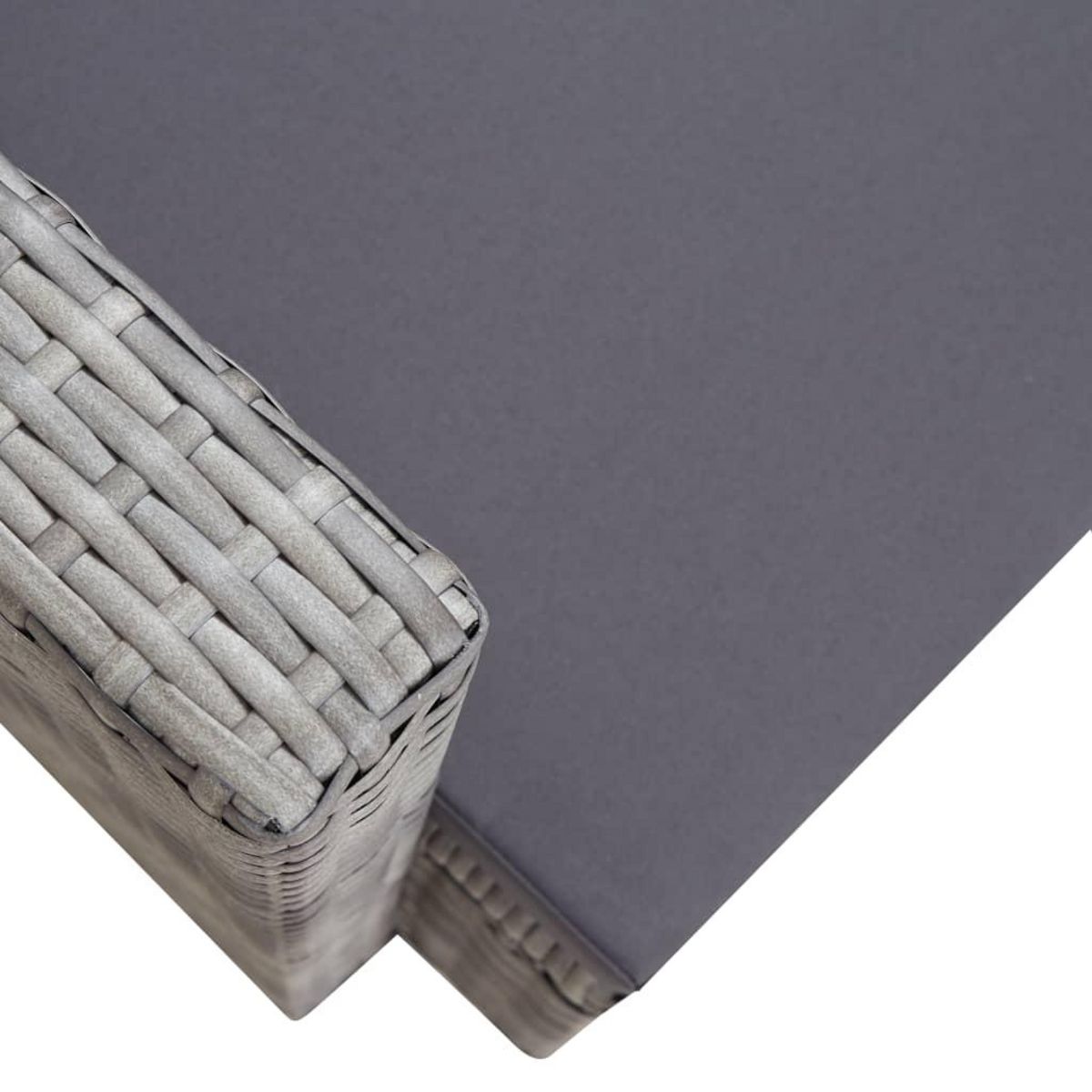 VIDAXL Chaise de jardin avec coussins Resine tressee Gris