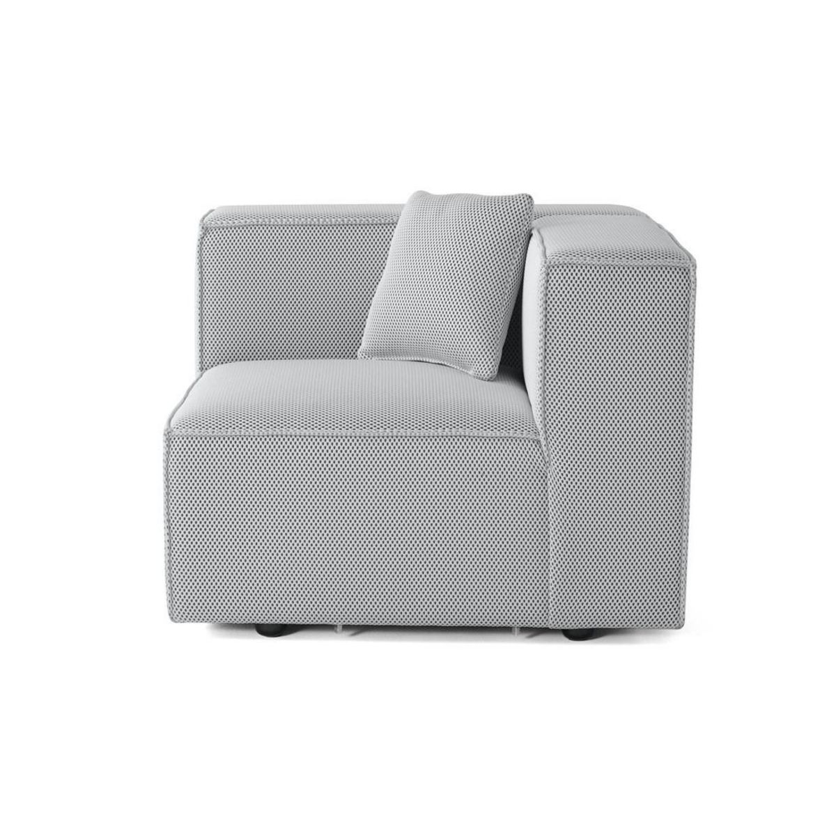 LISA DESIGN Arty - module d'assise gauche - en tissu mailles 3d