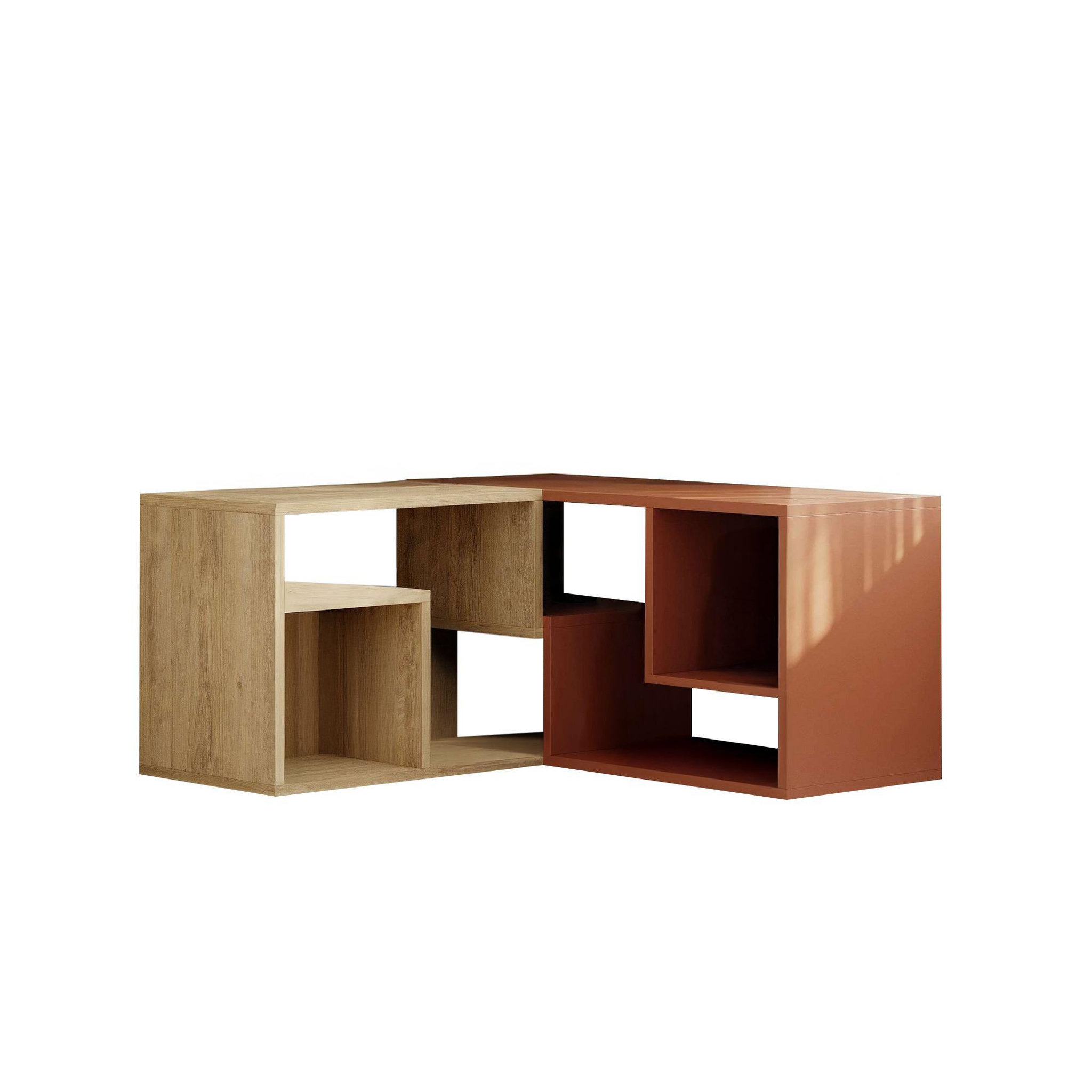 Habitat et Jardin Meuble tv modulable en bois  glis  - 145 x 35 x 44 cm - terracotta