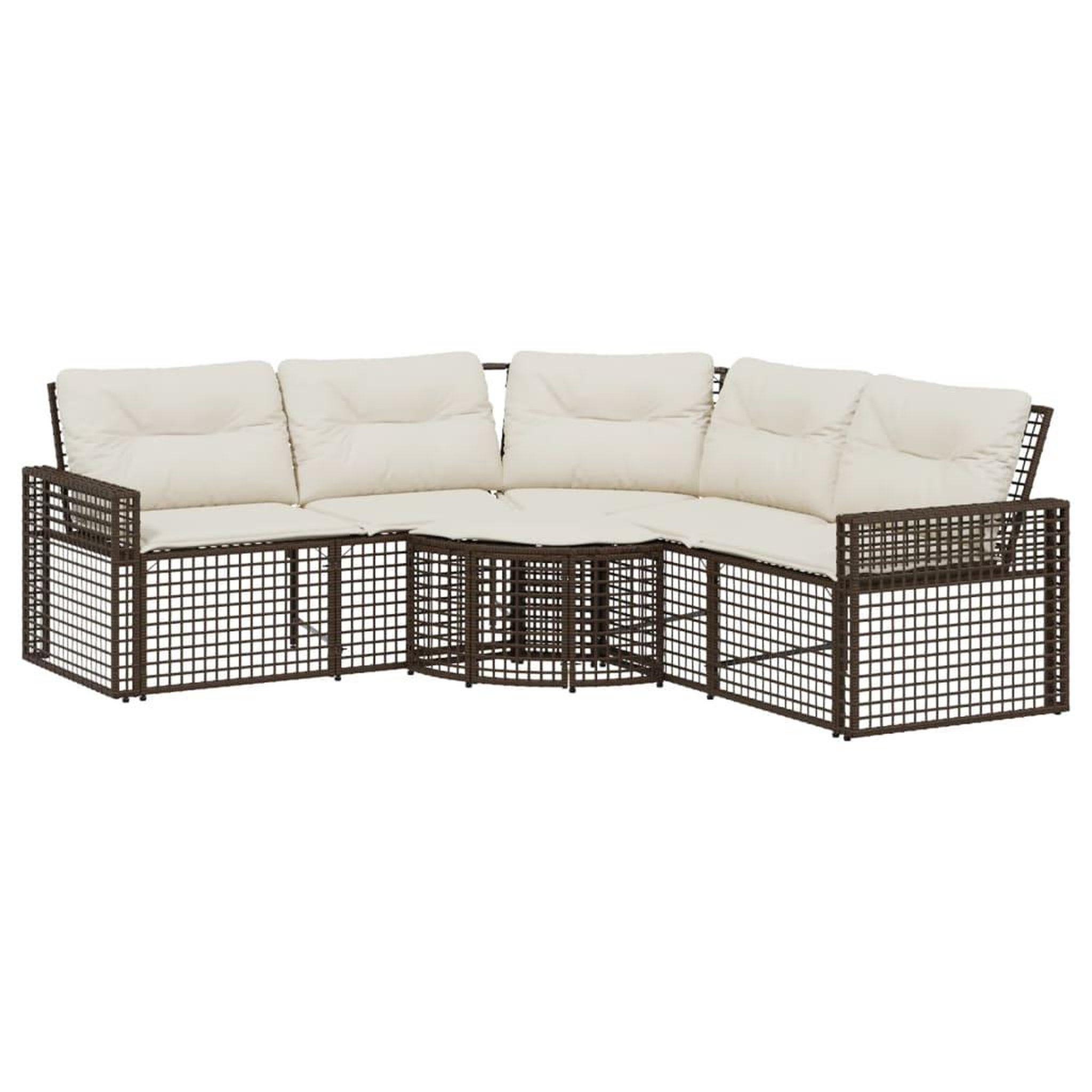 Voir la diapositive 2 : VIDAXL Canape de jardin et coussins et repose-pied en forme de L rotin