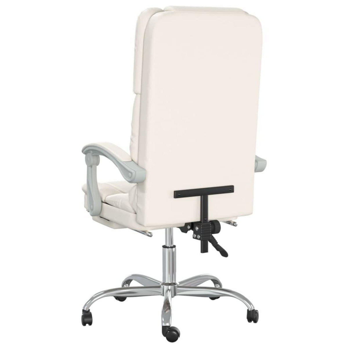 VIDAXL Fauteuil de massage inclinable de bureau Creme Similicuir