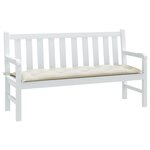 VIDAXL Coussin de banc de jardin creme melange 150x50x7 cm tissu