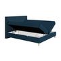 Voir la diapositive 2 : BEST MOBILIER Rafaela - lit boxspring - 140x200 - coffres et surmatelas inclus - en velours