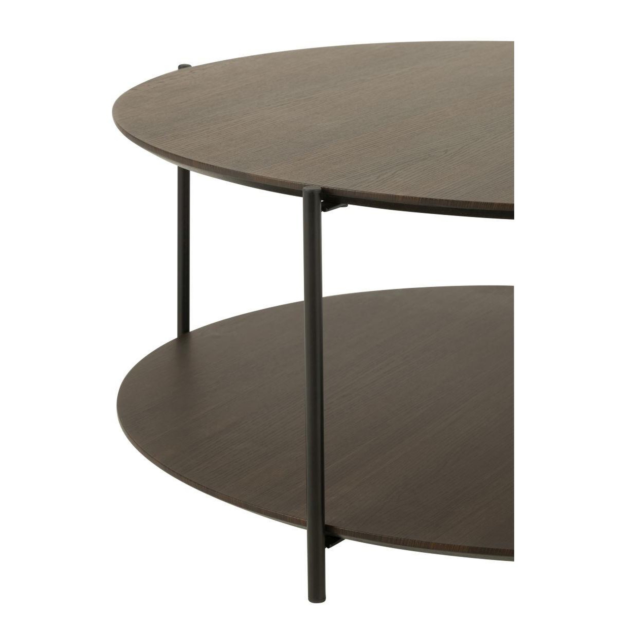 Voir la diapositive 4 : J-LINE Table basse design  rodolfo  93cm marron foncé