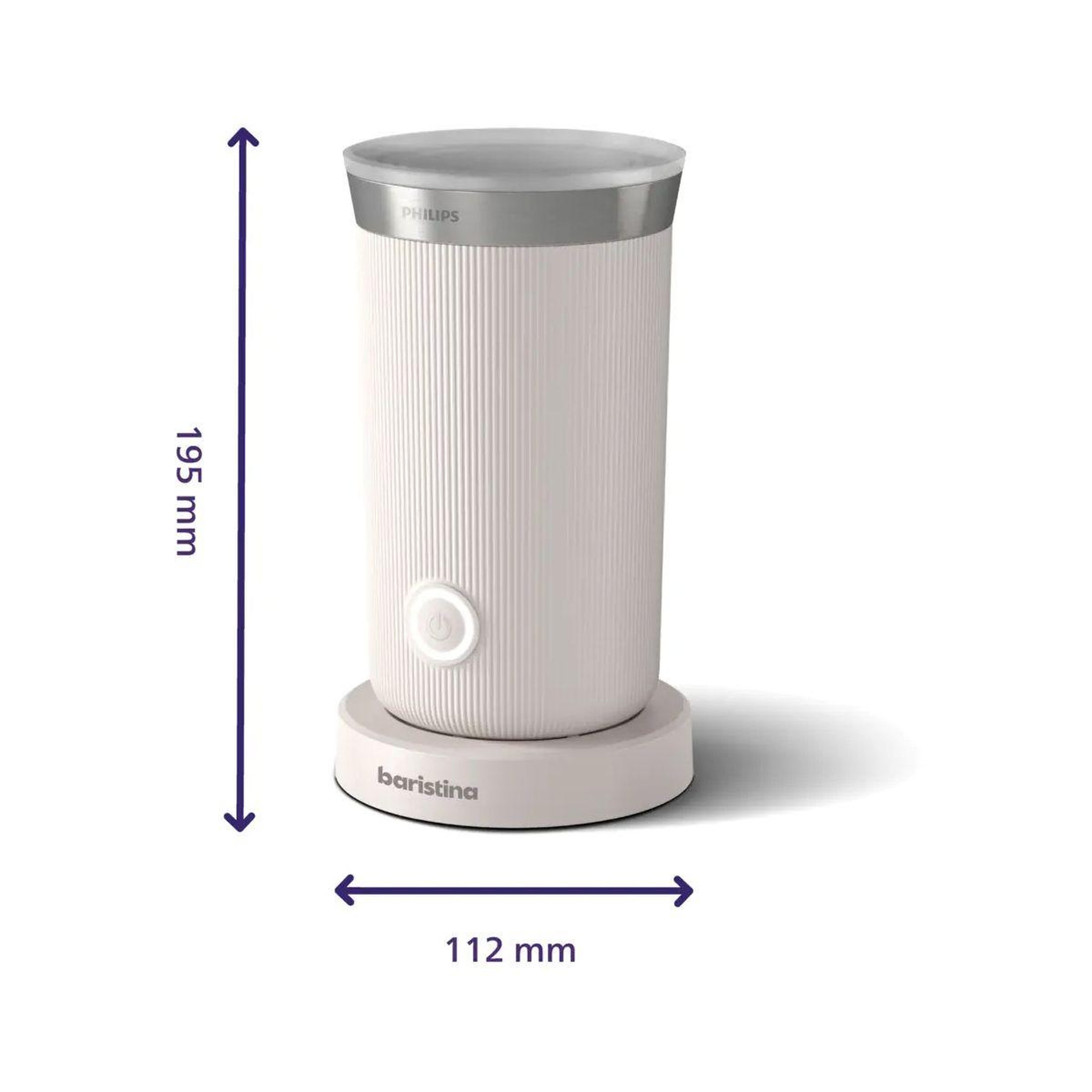 Voir la diapositive 3 : Philips Mousseur à lait blanc pour baristina