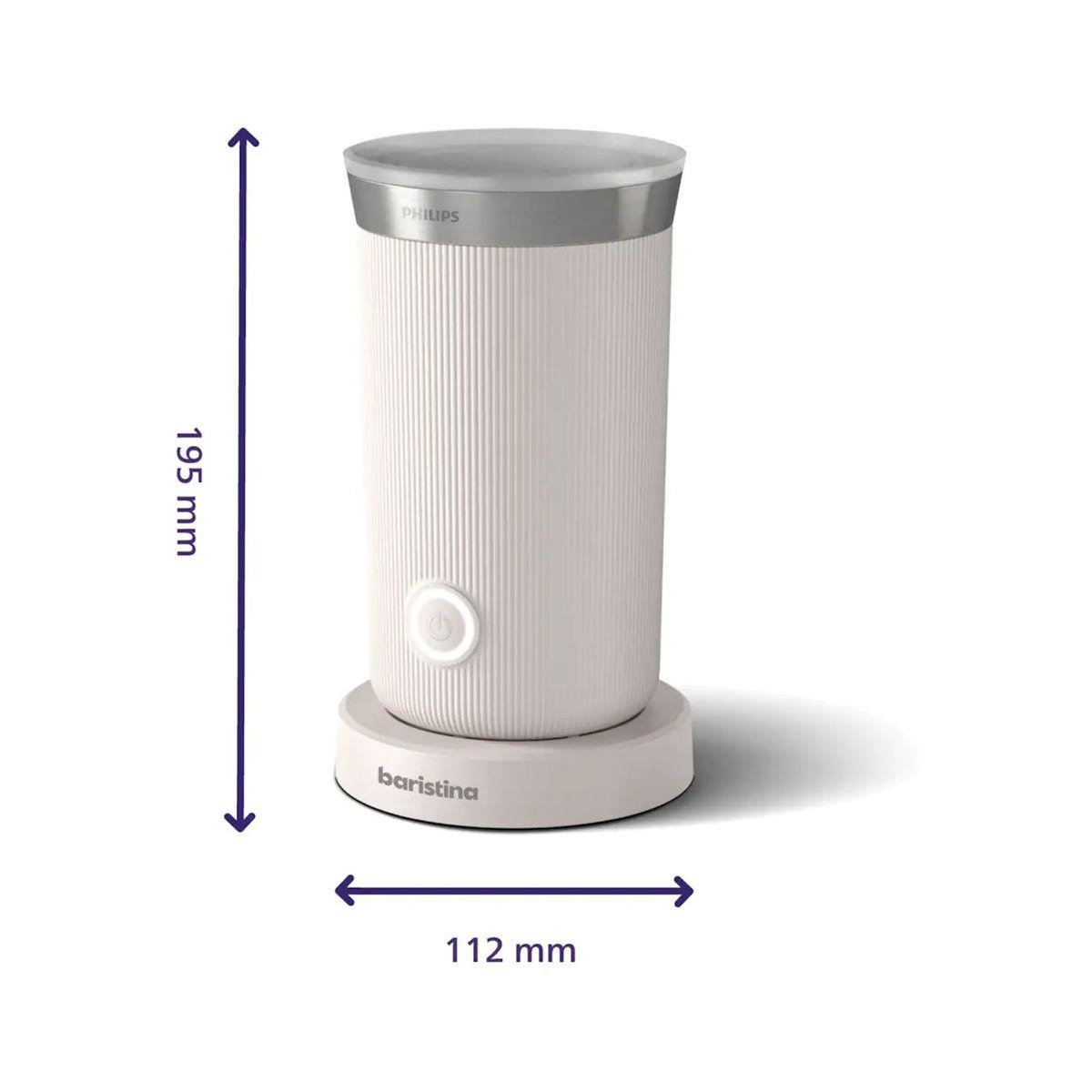 Philips Mousseur à lait blanc pour baristina