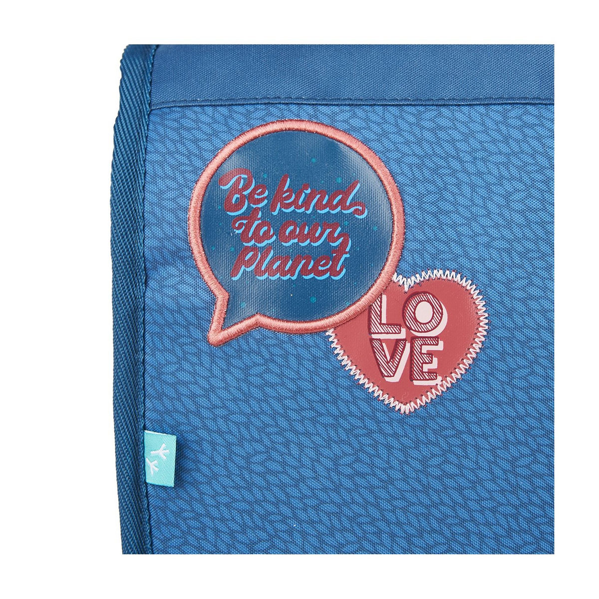 AUCHAN Cartable 36 cm CP/CE1/CE2 bleu et rouge Nature Lover