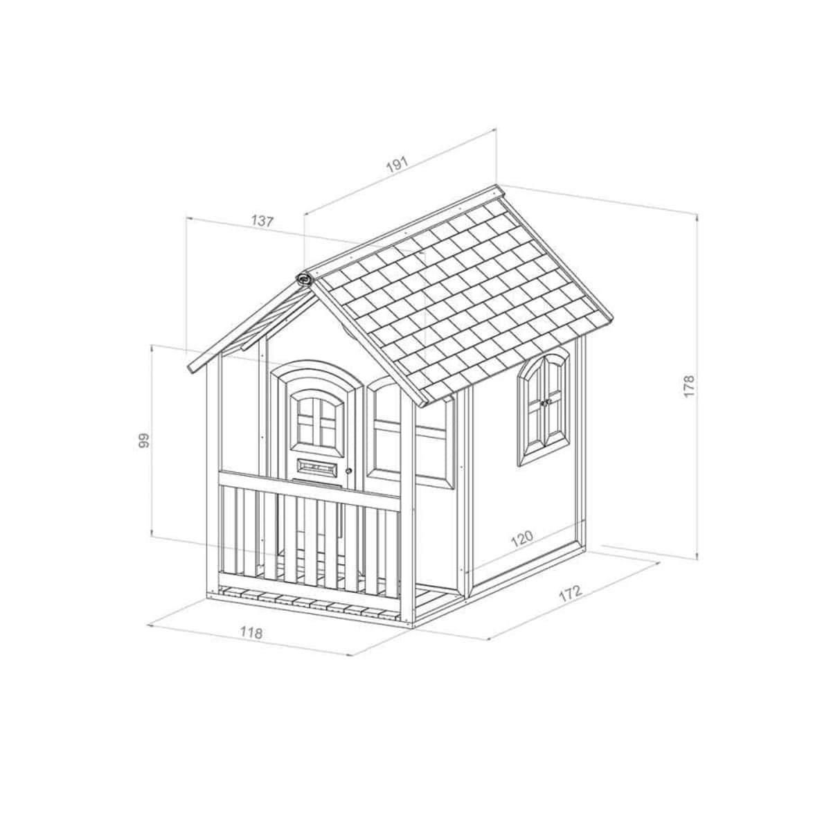 Axi House AXI Cabane enfant ALEX Brun vert