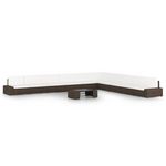 VIDAXL Salon de jardin 11 pcs avec coussins Marron Resine tressee