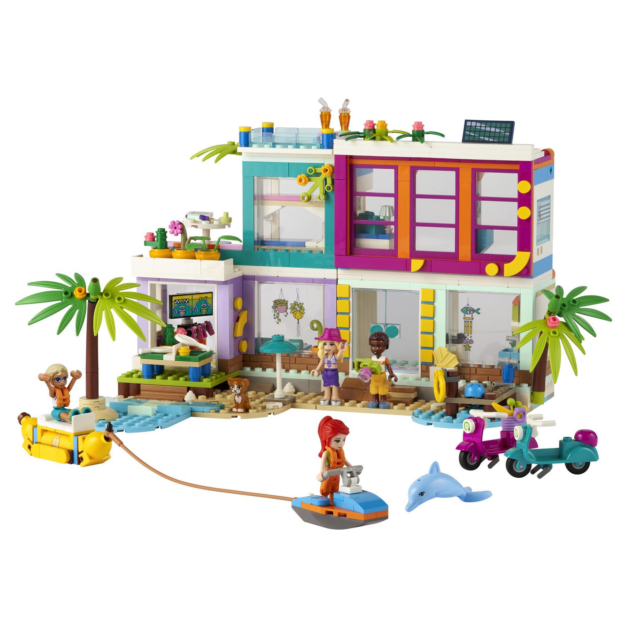 Voir la diapositive 3 : LEGO Friends 41709 La maison de vacances sur la plage, Maison de Poupée