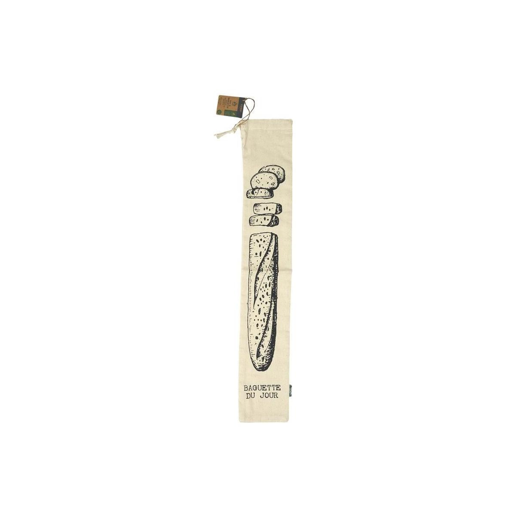 COOK CONCEPT Sac à pain en toile  baguette  70cm beige