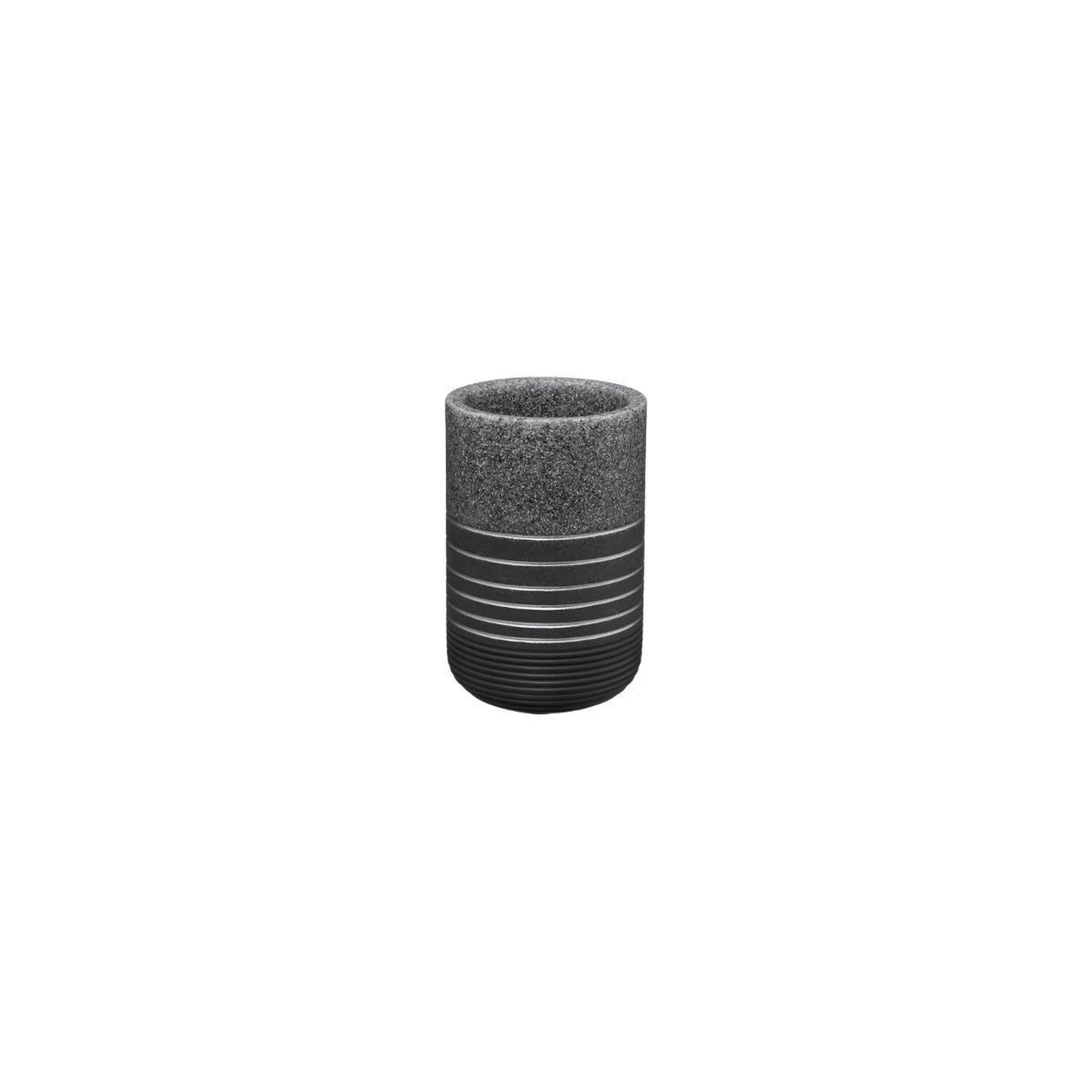 FIVE Gobelet salle de bain en résine  venty  11cm gris