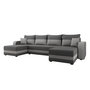 Voir la diapositive 4 : BEST MOBILIER Harvey - canapé panoramique en u 7 places convertible avec coffre en tissu bicolore