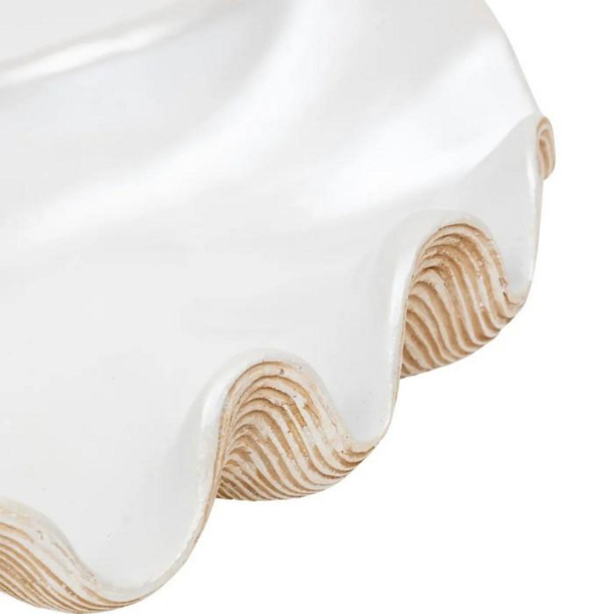 ATMOSPHERA Coupelle Déco en Résine  Océane  36cm Blanc