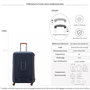 Voir la diapositive 2 : Delsey Grande valise rigide Moncey TSA polypropylène 76cm