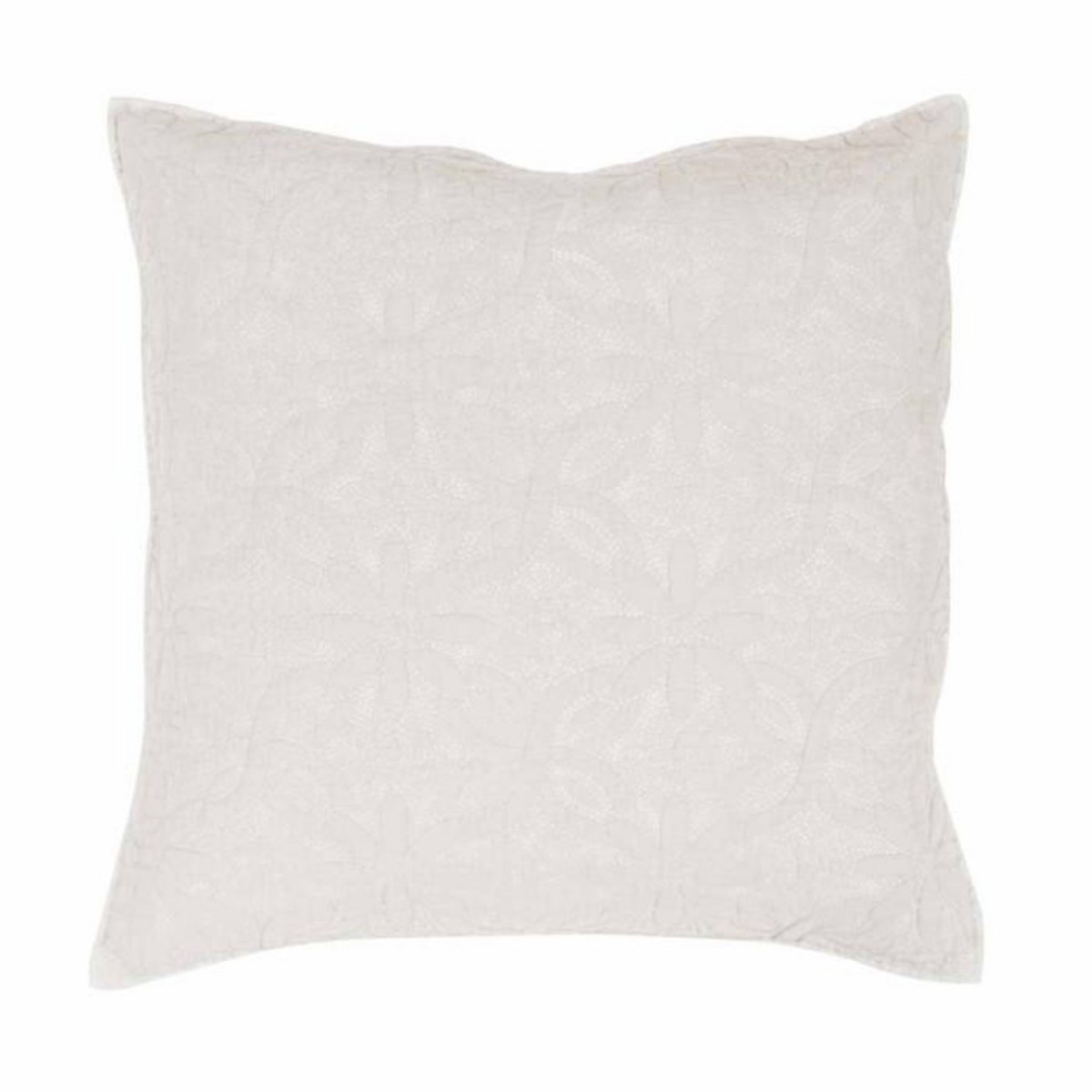 Paris Prix Housse de Coussin  Florette  60x60cm Blanc
