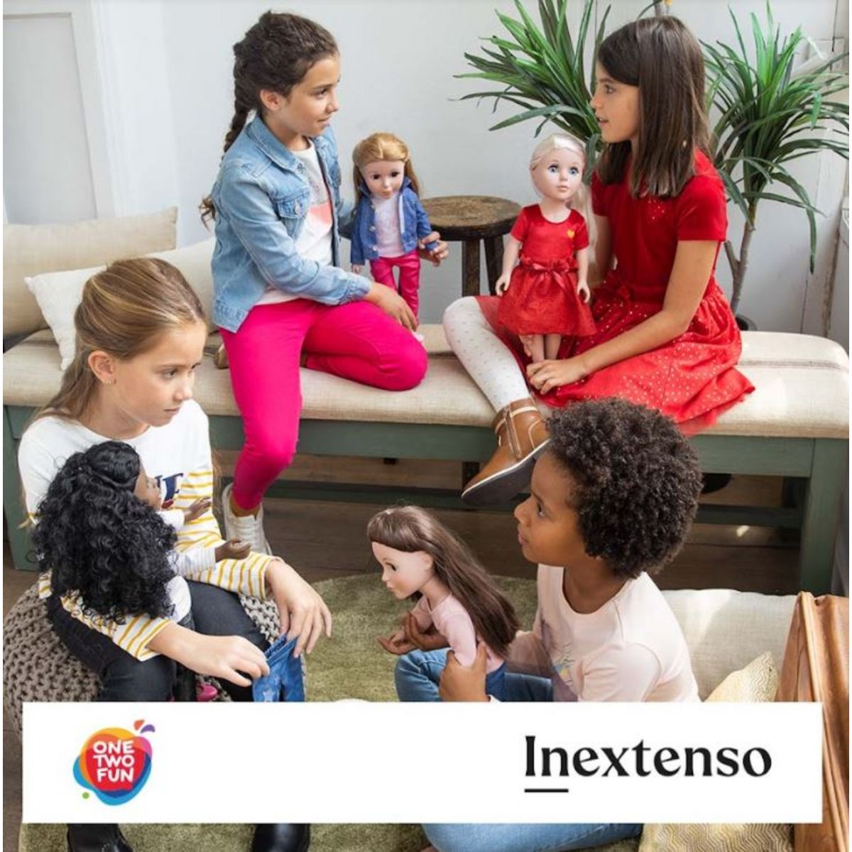 One Two Fun Ma jolie poupée mode 46 cm - Robe rouge