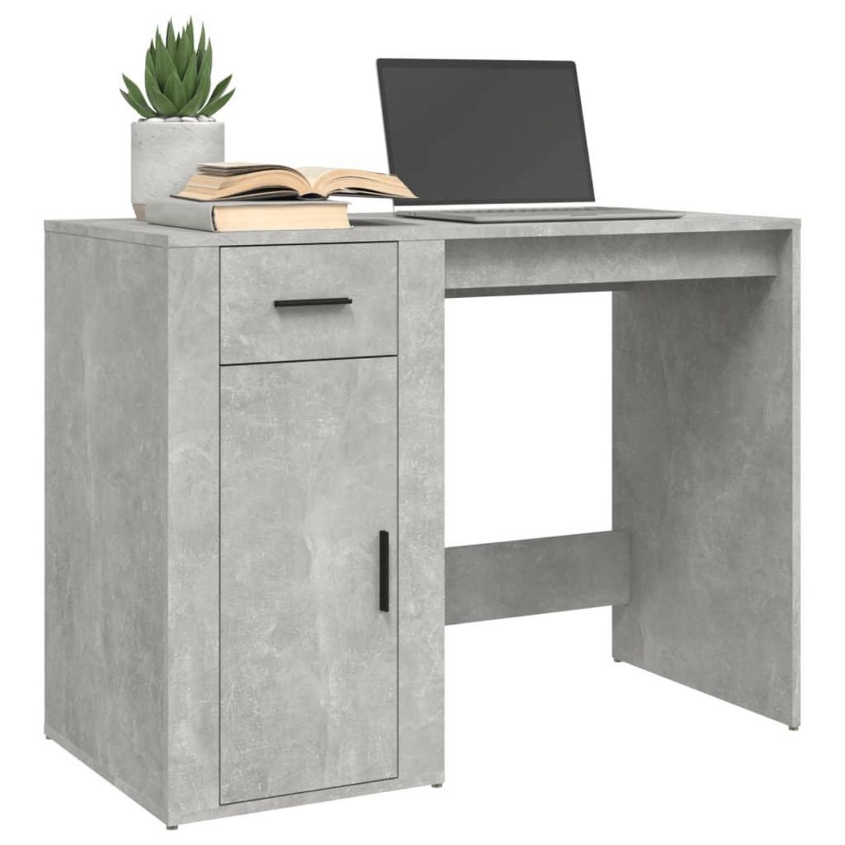 VIDAXL Bureau Gris beton 100x49x75 cm Bois d'ingenierie