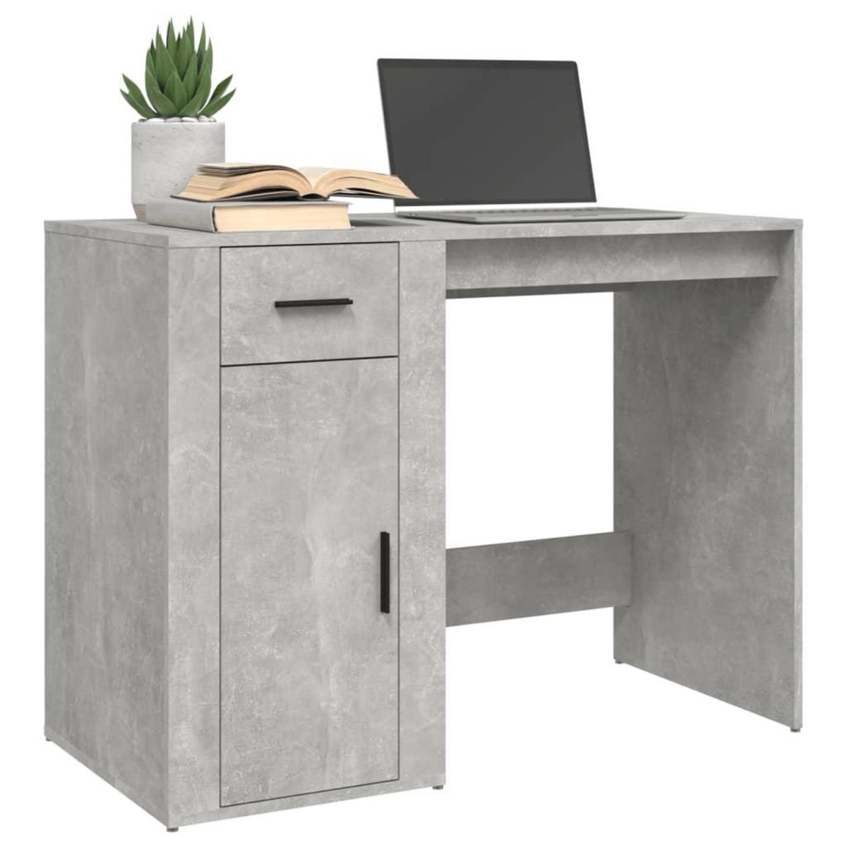 VIDAXL Bureau Gris beton 100x49x75 cm Bois d'ingenierie