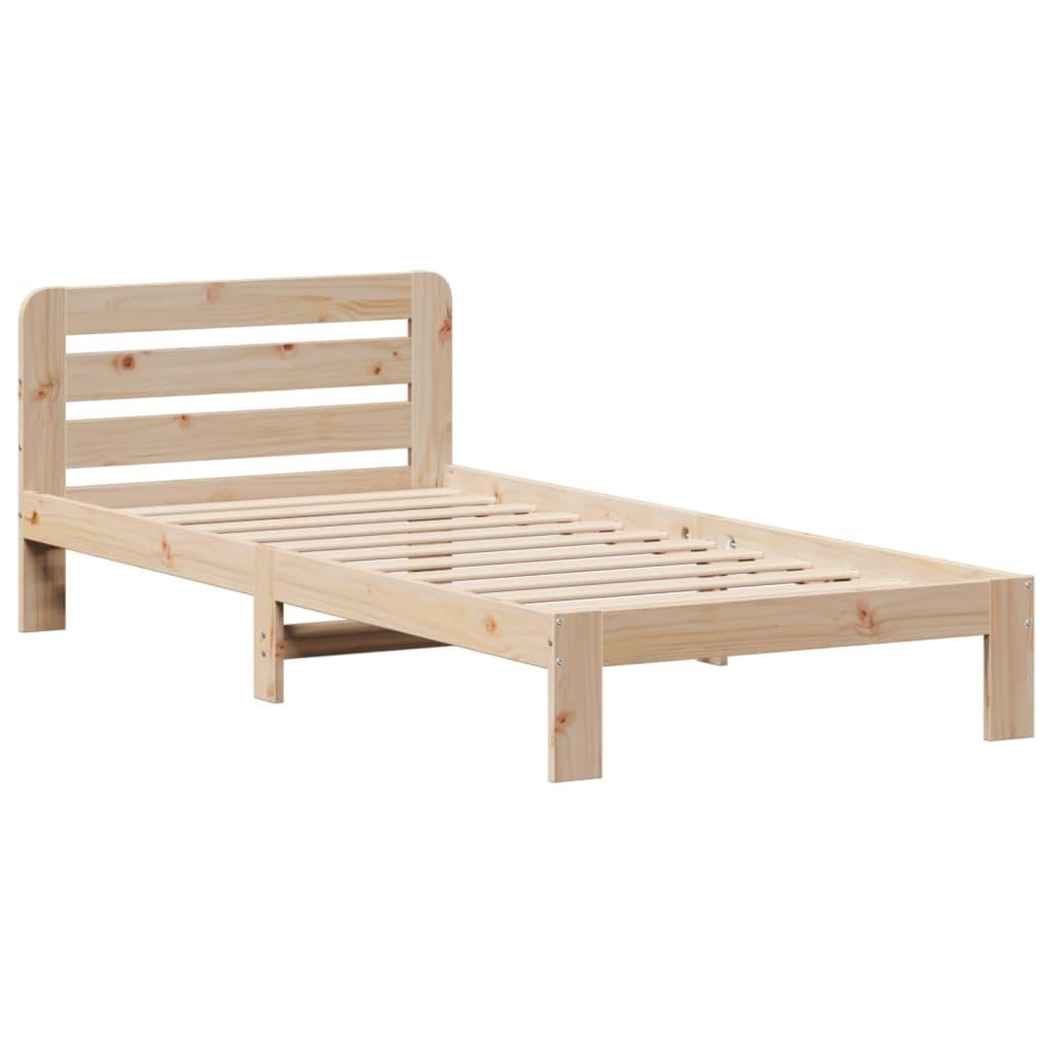 Voir la diapositive 3 : VIDAXL Cadre de lit sans matelas 90x200 cm bois de pin massif